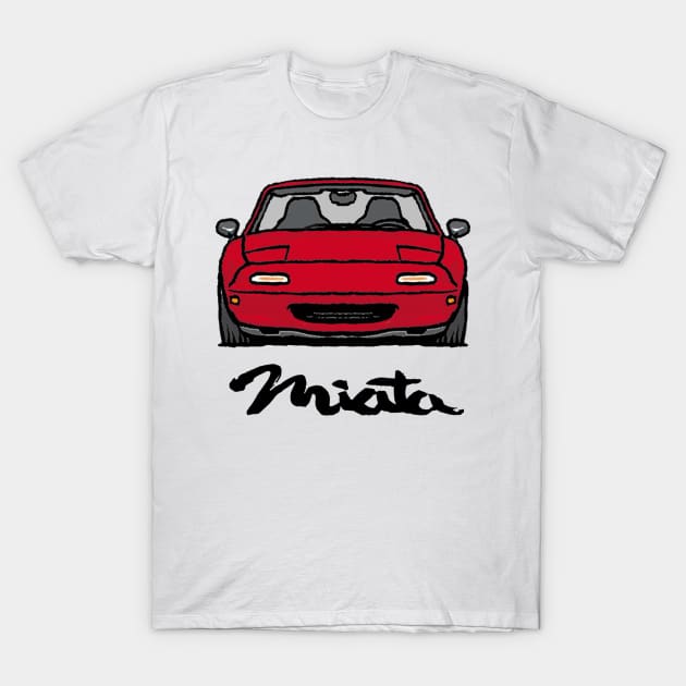 MX5 Miata NA Red Low T-Shirt T-Shirt by Woreth